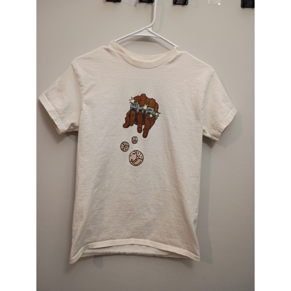 Lil Baby IOU Tour Graphic T-Shirt Cream 4PF Dice Print Mens Small